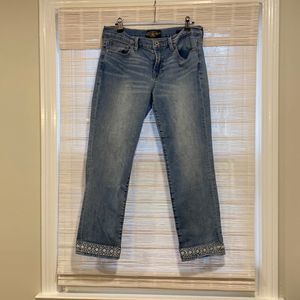 Lucky Brand embroidered jeans